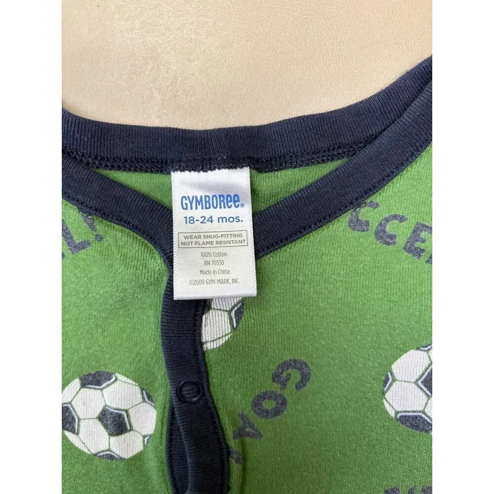 Gymboree Baby Romper Lot 18-24M Crocodile Soccer Short Sleeve EUC 2 Piece